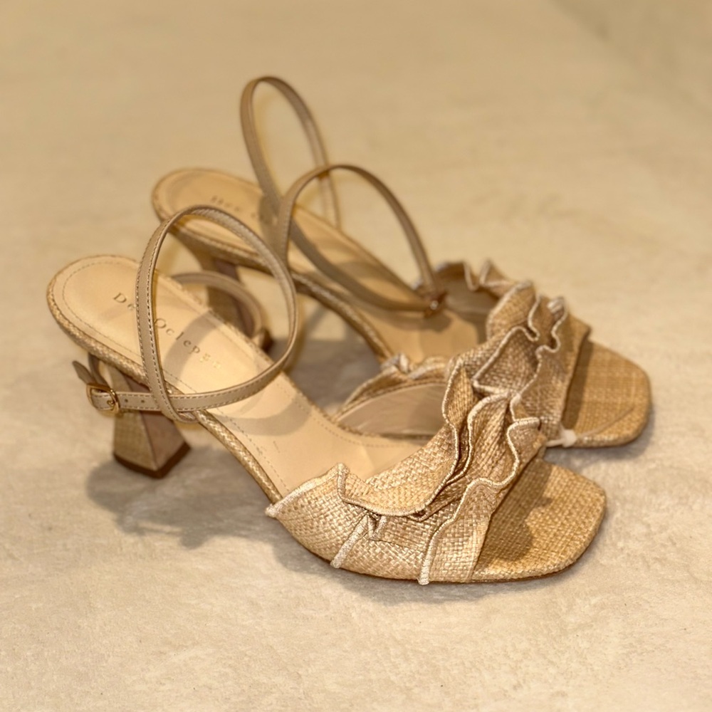 Dee Ocleppo Barcelona woven-raffia sandals size 9